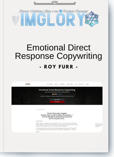 Special Offer Roy Furr – Emotional Direct Response Copywriting [Special Offer] Roy Furr – Emotional Direct Response Copywriting