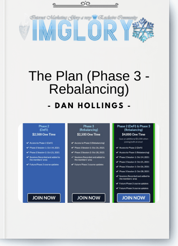 Special Offer Dan Hollings – The Plan Phase 3 – [Special Offer] Dan Hollings – The Plan (Phase 3 – Rebalancing)