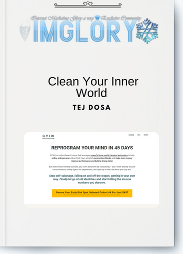 Special Offer Tej Dosa – Clean Your Inner World Reprogram [Special Offer] Tej Dosa – Clean Your Inner World (Reprogram Your Mind In 45 Days)